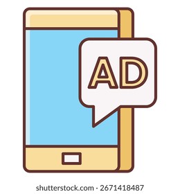 Mobile Phone with an Advertisement Notification