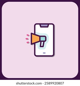 Mobile Phone App Announcement Icon Design