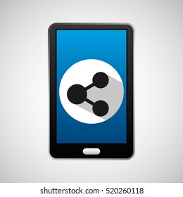 mobile phone app sharing icon vector illustration eps 10
