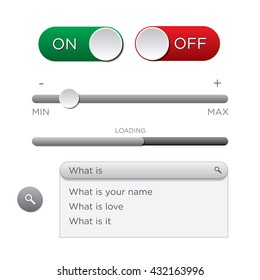 Mobile phone app ui interface vector template set