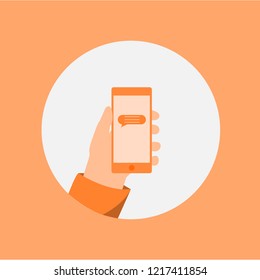 mobile phone with application icons vector format	