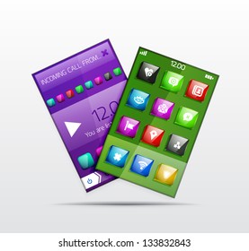 Concepto vectorial de aplicaciones de telefonía móvil