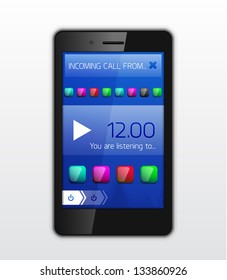 Concepto vectorial de aplicaciones de telefonía móvil