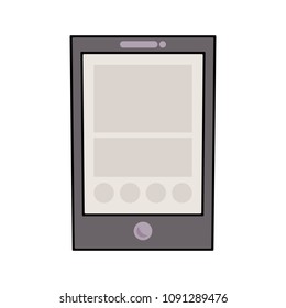 Mobile Phone with apps. Vector illustration