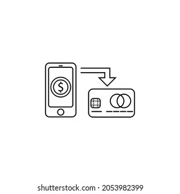 mobile phone, bank card icon in Payment system set