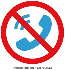 Mobile phone banning mark.