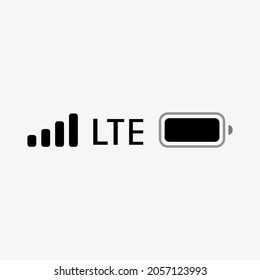 Mobile phone bar icon isolated on black background. Status bar symbol modern, simple, vector, icon for website design, mobile app, ui. Vector Illustration