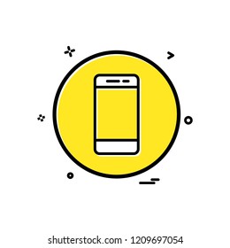 mobile phone basic icon vector design