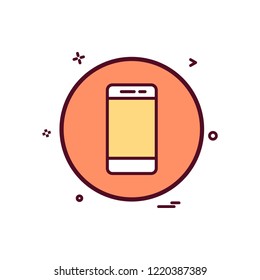 mobile phone basic icon vector design