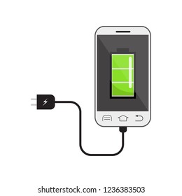 mobile phone battery charge indicator icon, symbol, objects, vector illustrator