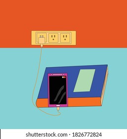 
Mobile phone battery charger, phone battery run out