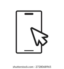 Telefone celular operado com um ponteiro sólido