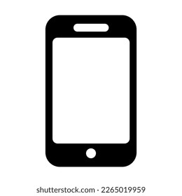 Handy schwarzes Symbol. Flaches Design für Anwendungen, Webseiten und Dekoration. Vektorgrafik einzeln auf weißem Hintergrund.