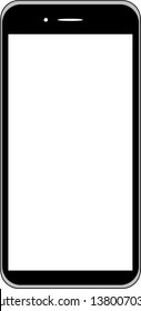 Mobile phone black modern. 