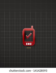Mobile phone black technology design vector