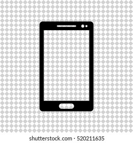 Mobile phone - black  vector icon