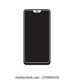 Teléfono móvil con pantalla en blanco