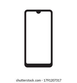 Mobiltelefon mit leerem Bildschirm