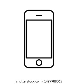 Mobile phone with blank screen. Flat style. vector illustration on white background