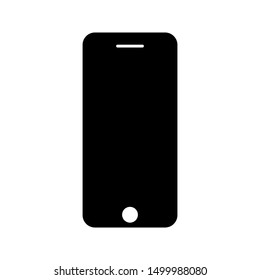 Mobile phone with blank screen. Flat style. vector illustration on white background