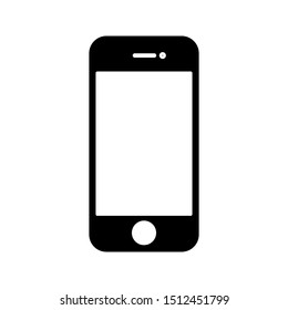 Teléfono móvil con pantalla en blanco. Estilo plano. ilustración vectorial sobre fondo blanco