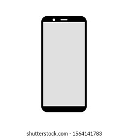 Mobile Phone Blank Screen Flat Style Stock Vector (Royalty Free ...