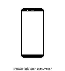 Mobile phone with blank screen. Flat style. vector illustration. Smartphone icon vector illustration