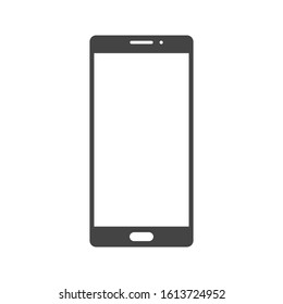 Mobile phone with blank screen. Flat style. vector illustration on white background