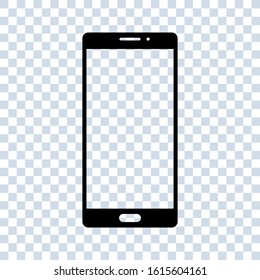 Mobile phone with blank screen. Flat style. vector illustration on white background