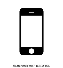Mobile phone with blank screen. Flat style. vector illustration on white background