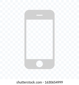 Mobile phone with blank screen. Flat style. vector illustration on white background