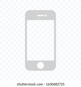 Mobile phone with blank screen. Flat style. vector illustration on white background