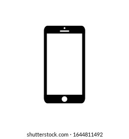 Mobiltelefon mit leerem Bildschirm. Flacher Stil.Vektorillustration. Smartphone-Icon-Vektorillustration