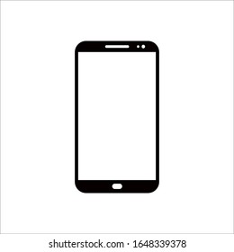 Teléfono móvil con pantalla en blanco. Estilo plano. ilustración vectorial sobre fondo blanco. Pasos 10