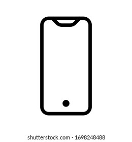 Mobile phone with blank screen. Flat style. vector illustration on white background