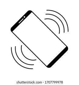 Teléfono móvil con pantalla en blanco. Estilo plano. ilustración vectorial. Ilustración vectorial de iconos de Smartphone