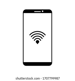 Mobile phone with blank screen. Flat style. vector illustration. Smartphone icon vector illustration