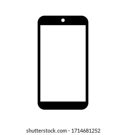 Teléfono móvil con pantalla en blanco. Estilo plano. ilustración vectorial. Icono de Smartphone ilustración vectorial. sobre fondo blanco