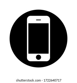Mobile phone with blank screen. Flat style. vector illustration on white background