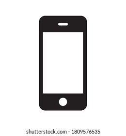Teléfono móvil con pantalla en blanco. Estilo plano. ilustración vectorial. Ilustración vectorial de iconos de Smartphone sobre fondo blanco