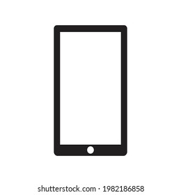 Teléfono móvil con pantalla en blanco. Estilo plano. ilustración vectorial sobre fondo blanco