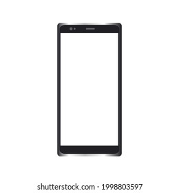Mobile phone with a blank screen. Flat style. vector illustration. Smartphone icon vector illustration white background