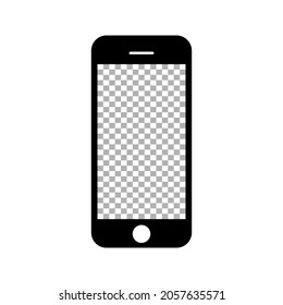 Mobile phone with blank screen. Flat style. vector illustration on white background