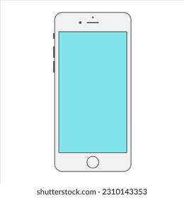 Mobile phone with blank screen. Flat style. vector illustration. cell phones icon vector illustration, cell phones isolated background