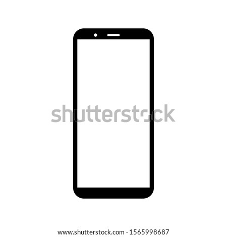 Mobile phone with blank screen. Flat style. vector illustration. Smartphone icon vector illustration