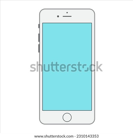 Mobile phone with blank screen. Flat style. vector illustration. cell phones icon vector illustration, cell phones isolated background