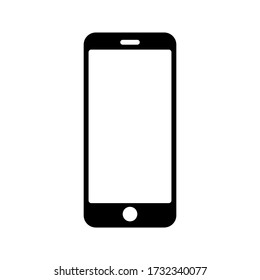 Mobile phone with blank screen and front camera Flat style. vector illustration on white background editable EPS 10