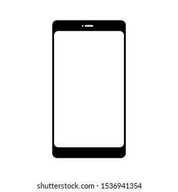 mobile phone with blank white screen isolated on white background. vector illustration