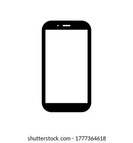 mobile phone with blank white screen isolated on white background. vector illustration