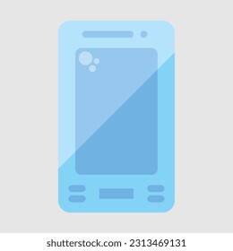 Imagen vectorial del icono de la línea azul del teléfono móvil